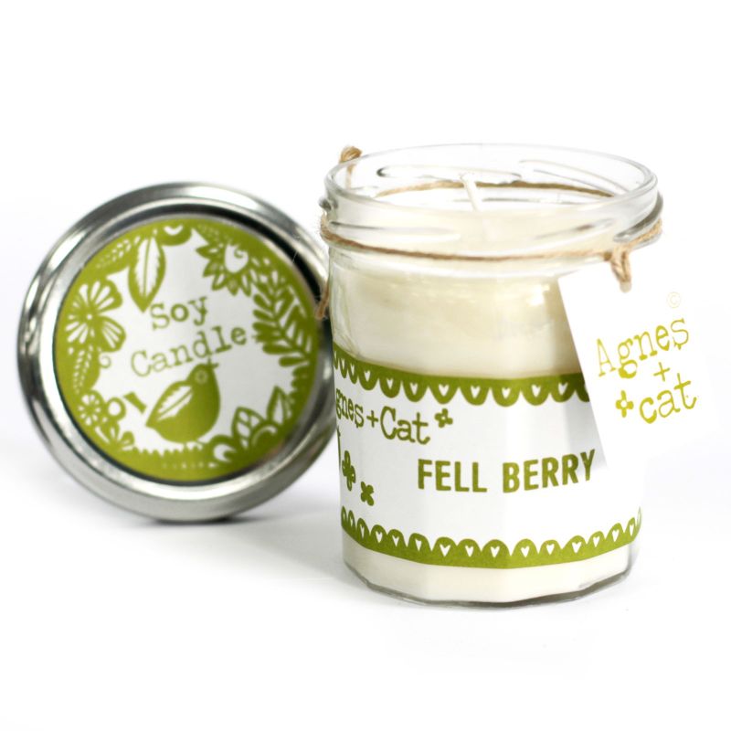 Velas en Bote Cristal - Fell Berry