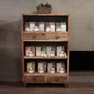 Exhibidor de Estante - Madera Reciclada - 100x40x160cm