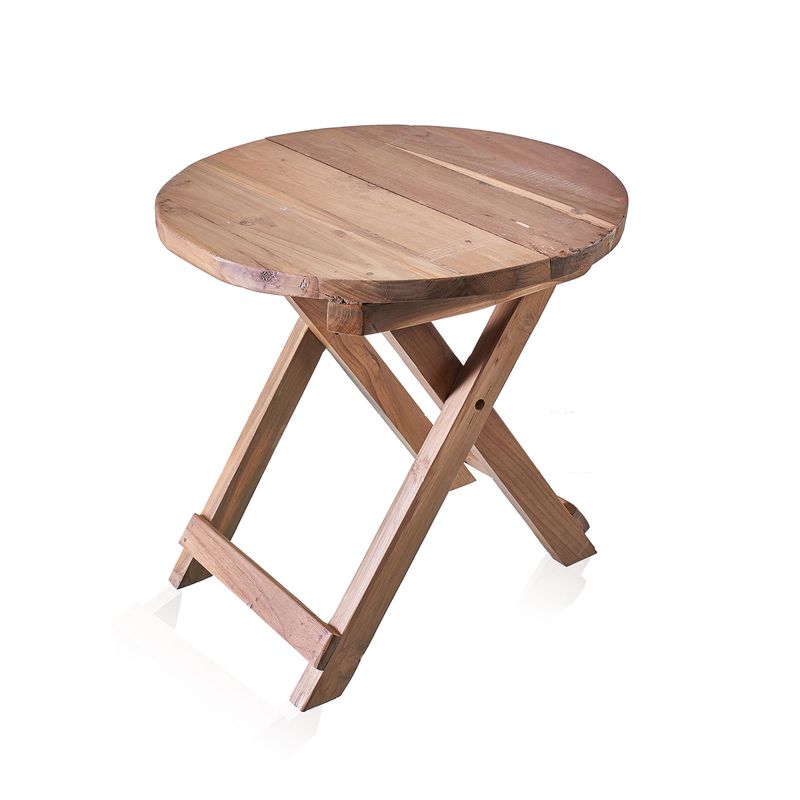 Mesa de Centro Redonda Plegable - 50x50cm