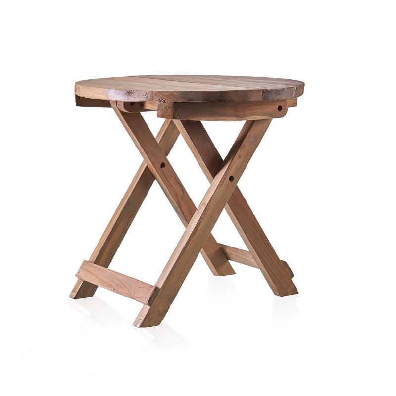 Mesa de Centro Redonda Plegable - 50x50cm