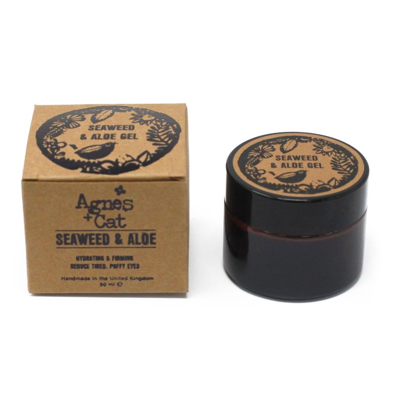 Gel de ojos, algas marinas y aloe