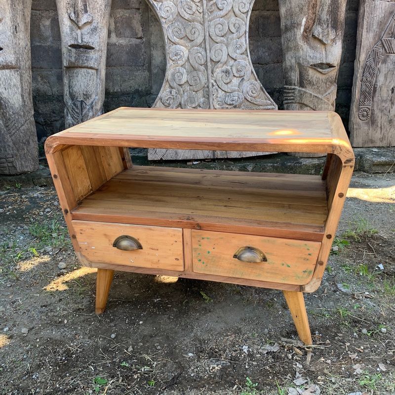Soporte para TV Pequeño con 2 Cajones Redondos