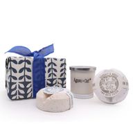 Caja de Regalo con Vela y Bombas de Baño - Sea Salt & Moss, Dolly Blue