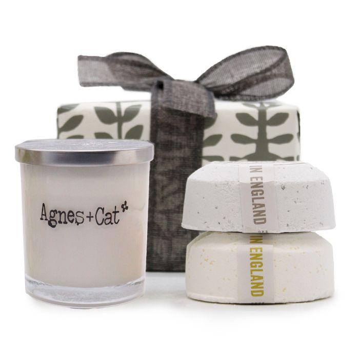 Caja de Regalo con Vela y Bombas de Baño - Windermere & Fresh Citrus