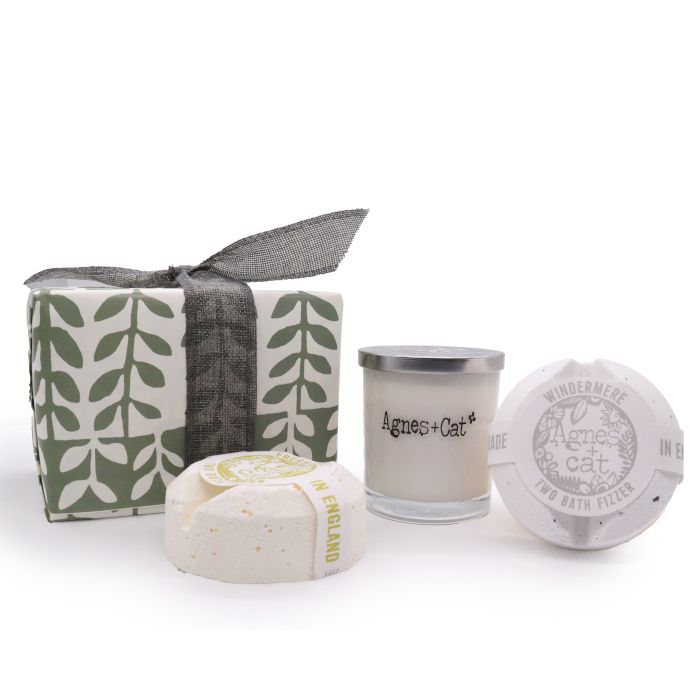 Caja de Regalo con Vela y Bombas de Baño - Windermere & Fresh Citrus